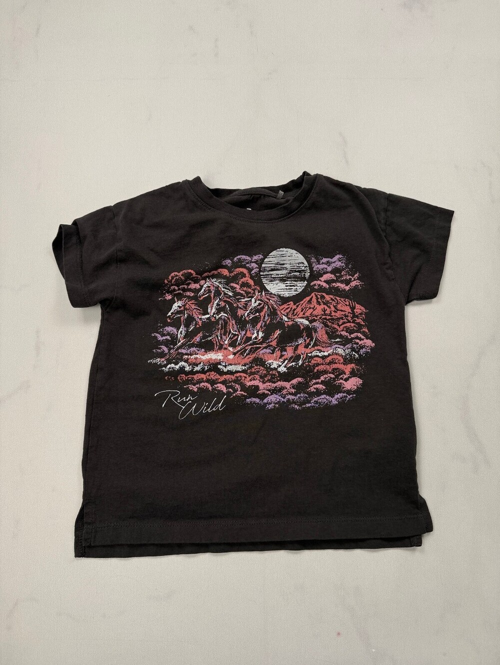 Cotton On Kids Run T Shirt Black Modern Indie - Boys 4